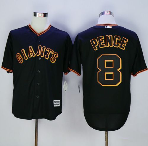 Giants #8 Hunter Pence Black New Cool Base Fashion Stitched MLB Jersey